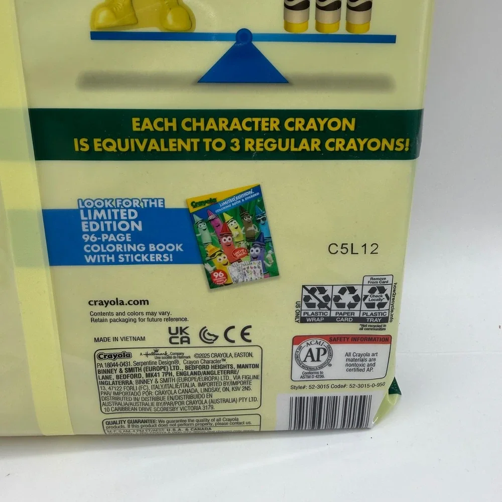 Crayola Limited Edition Shaped Crayons 8 Retired Colors Dandelion Magic Mint NEW